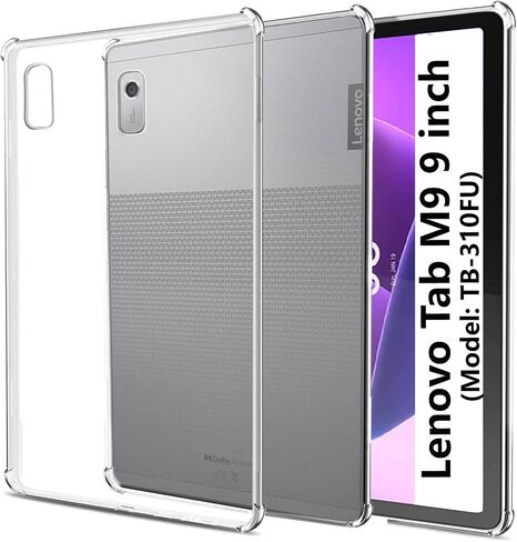 easyBee Case Compatible with Lenovo Tab M9 9 inch, Ultra Thin Silicone Shockproof Back Shell HD Transparent TPU Protective Cover - Clear Transparent in Kuwait