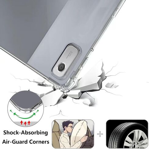 easyBee Case Compatible with Lenovo Tab M9 9 inch, Ultra Thin Silicone Shockproof Back Shell HD Transparent TPU Protective Cover - Clear Transparent in Kuwait