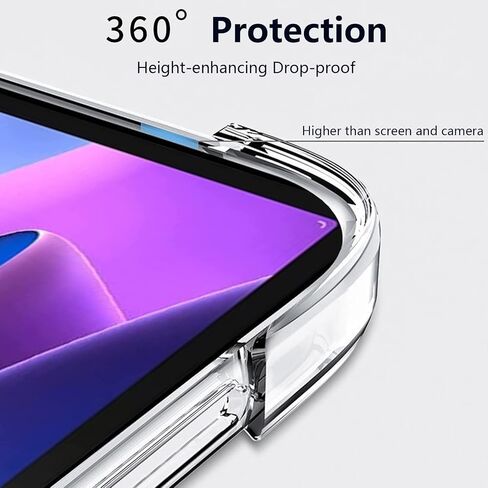 easyBee Case Compatible with Lenovo Tab M9 9 inch, Ultra Thin Silicone Shockproof Back Shell HD Transparent TPU Protective Cover - Clear Transparent in Kuwait