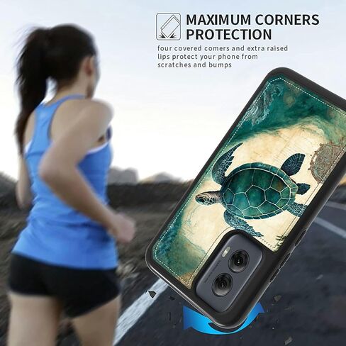 حافظة محفظة سلحفاة لهاتف Moto G Stylus 5G 2024، لهاتف Motorola G Stylus 5G 2024 حافظة من جلد البولي يوريثان بمسند وغطاء محفظة مقاوم للصدمات مع حامل بطاقة وحماية RFID للنساء والرجال in Kuwait