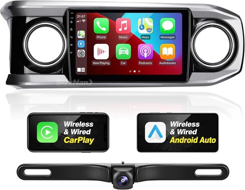 for Toyota Tacoma 2016-2020 upgrade Android Radio Compatible with Wireless Carplay Android Auto,Car Stereo Bluetooth Navigation GPS WIFI Multimedia Player 8Core 1280X720 TouchScreen Head Unit in Kuwait