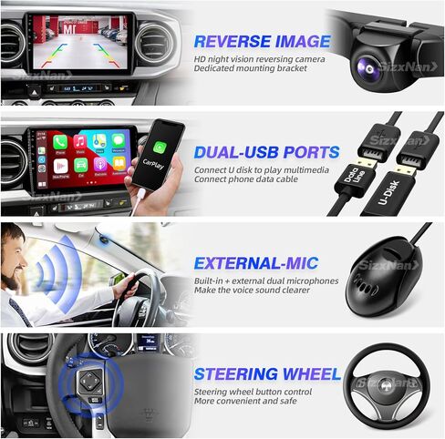 for Toyota Tacoma 2016-2020 upgrade Android Radio Compatible with Wireless Carplay Android Auto,Car Stereo Bluetooth Navigation GPS WIFI Multimedia Player 8Core 1280X720 TouchScreen Head Unit in Kuwait