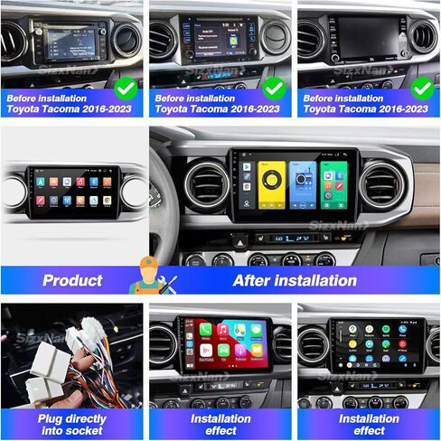 for Toyota Tacoma 2016-2020 upgrade Android Radio Compatible with Wireless Carplay Android Auto,Car Stereo Bluetooth Navigation GPS WIFI Multimedia Player 8Core 1280X720 TouchScreen Head Unit in Kuwait