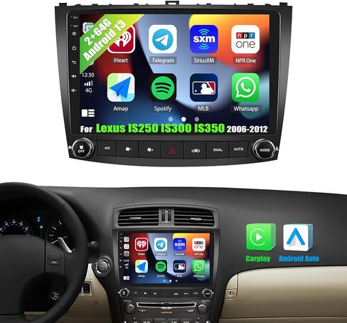 2+64G Android 13 Car Stereo for Lexus IS250 IS300 IS350 2006-2012 with Wireless Carplay Android Auto,10.1'' Touchscreen Lexus IS250 Car Radio with Mirror Link WiFi/GPS Bluetooth FM/RDS SWC+Rear Camera in Saudi Arabia