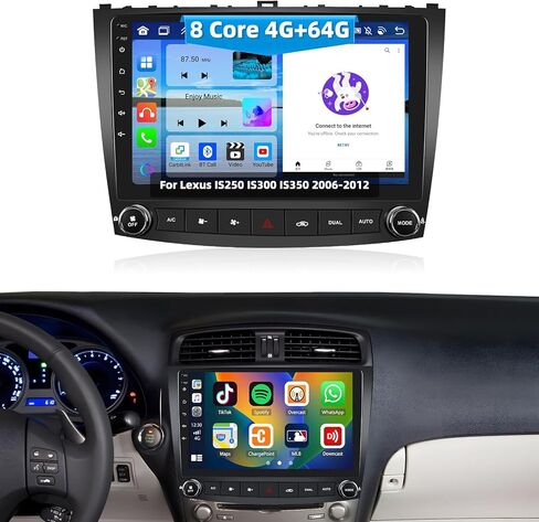 2+64G Android 13 Car Stereo for Lexus IS250 IS300 IS350 2006-2012 with Wireless Carplay Android Auto,10.1'' Touchscreen Lexus IS250 Car Radio with Mirror Link WiFi/GPS Bluetooth FM/RDS SWC+Rear Camera in Saudi Arabia