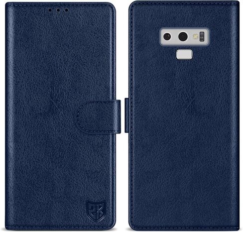 ZZXX for Samsung Galaxy Note 9 Wallet Case with [RFID Blocking] Card Slot Kickstand Magnetic Closure Leather Flip Fold Protective Phone Case for Samsung Galaxy Note 9 Case Wallet(Black-6.4 inch) in Saudi Arabia