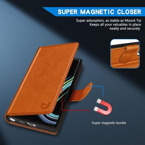ZZXX for Samsung Galaxy Note 9 Wallet Case with [RFID Blocking] Card Slot Kickstand Magnetic Closure Leather Flip Fold Protective Phone Case for Samsung Galaxy Note 9 Case Wallet(Black-6.4 inch) in Saudi Arabia