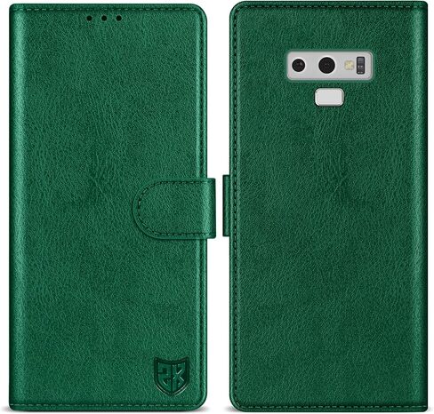 ZZXX for Samsung Galaxy Note 9 Wallet Case with [RFID Blocking] Card Slot Kickstand Magnetic Closure Leather Flip Fold Protective Phone Case for Samsung Galaxy Note 9 Case Wallet(Black-6.4 inch) in Saudi Arabia