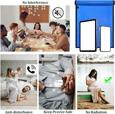 3 Pack Yellow Faraday Bags, Extra Large Faraday Bag for Laptops & Tablets & Car Keys, Waterproof & Fireproof Faraday Cage, Anti-Theft RFID Faraday Key Fob Protector in Saudi Arabia