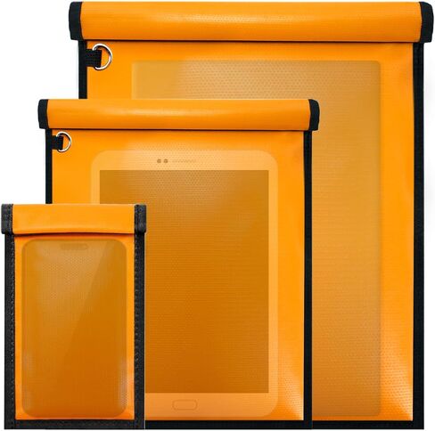 3 Pack Yellow Faraday Bags, Extra Large Faraday Bag for Laptops & Tablets & Car Keys, Waterproof & Fireproof Faraday Cage, Anti-Theft RFID Faraday Key Fob Protector in Saudi Arabia