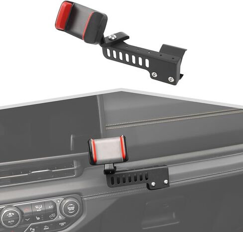 حامل هاتف مساعد الطيار، ملحقات داخلية لتثبيت الهاتف الخلوي متوافقة مع Jeep Wrangler JL JLU & Gladiator JT 2024 in Kuwait