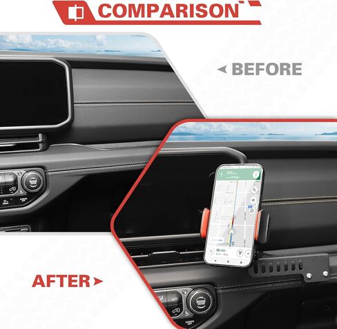 حامل هاتف مساعد الطيار، ملحقات داخلية لتثبيت الهاتف الخلوي متوافقة مع Jeep Wrangler JL JLU & Gladiator JT 2024 in Kuwait