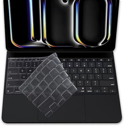 غطاء لوحة المفاتيح لجهاز iPad Pro 13 بوصة M4 Chip (A2925/A2926) مع لوحة مفاتيح سحرية، أحدث غطاء حماية للوحة المفاتيح iPad Pro 13 M4 2024، ملحقات iPad Pro 13 M4 2024، TPU in Kuwait