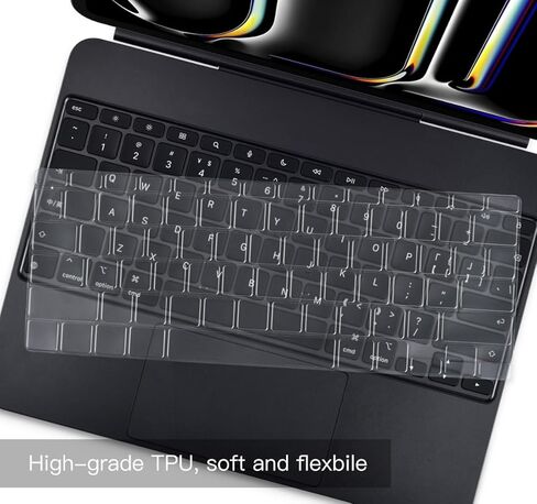 غطاء لوحة المفاتيح لجهاز iPad Pro 13 بوصة M4 Chip (A2925/A2926) مع لوحة مفاتيح سحرية، أحدث غطاء حماية للوحة المفاتيح iPad Pro 13 M4 2024، ملحقات iPad Pro 13 M4 2024، TPU in Kuwait