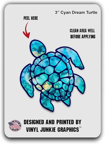 3 inch Sea Turtle Sticker for Laptops CupsTumblers Cars and Trucks Any Smooth Surface (Starry Sky) in Saudi Arabia