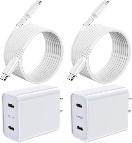 Pixel 9/8/7/6 USB C Fast Charger, Dual Port Type C Charger Block Base Power Adapter+6FT USB C to C Cable for Google Pixel 9pro XL/Fold 8a 8pro 7pro 7A 6a 6Pro 5a 4, iPhone 16/15,Galaxy A35 A55 A14 5G in Kuwait