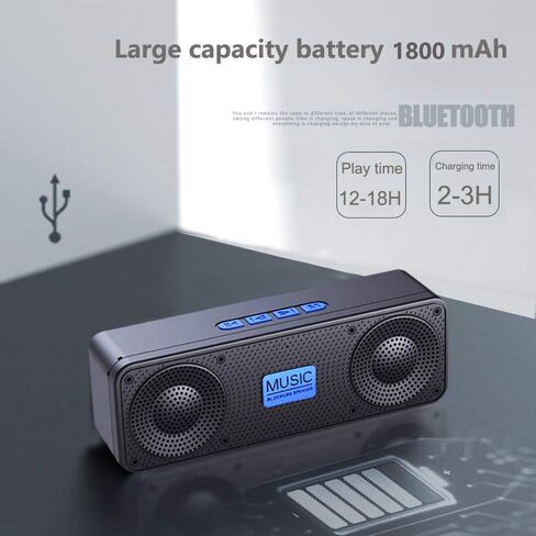 2Pack Bluetooth Speaker,3D Hi-Fi Bass Portable Wireless Bluetooth Speaker 5.0 with 12H Playtime,TWS Wireless Stereo Pairing,Microphone,Sound,Outdoors,FM Radio,Built-in Mic,TF,Aux,Travel Bass in Saudi Arabia