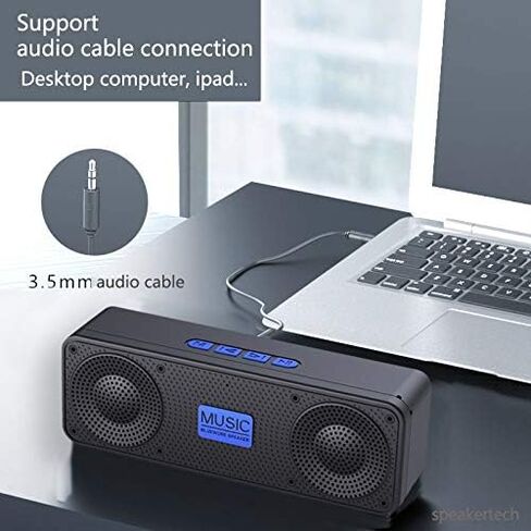 2Pack Bluetooth Speaker,3D Hi-Fi Bass Portable Wireless Bluetooth Speaker 5.0 with 12H Playtime,TWS Wireless Stereo Pairing,Microphone,Sound,Outdoors,FM Radio,Built-in Mic,TF,Aux,Travel Bass in Saudi Arabia