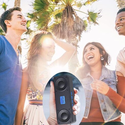 2Pack Bluetooth Speaker,3D Hi-Fi Bass Portable Wireless Bluetooth Speaker 5.0 with 12H Playtime,TWS Wireless Stereo Pairing,Microphone,Sound,Outdoors,FM Radio,Built-in Mic,TF,Aux,Travel Bass in Saudi Arabia