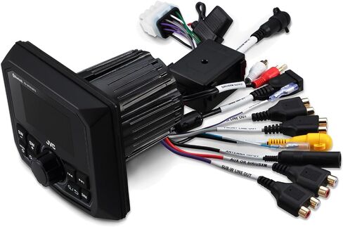 JVC KD-MR305BTS Marine Motorsports 2.7 بوصة شاشة LCD USB بلوتوث AM/FM/Weatherband راديو استقبال الوسائط الرقمية مع كاميرا احتياطية للرؤية الخلفية مقاومة للماء in Saudi Arabia