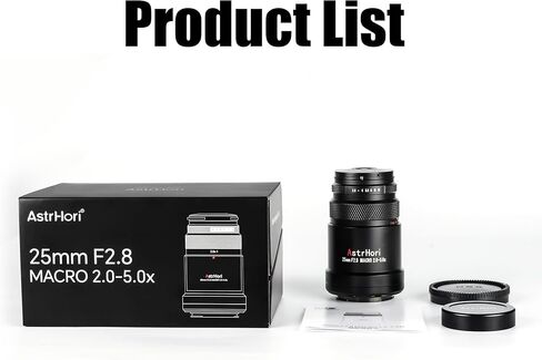 عدسة AstrHori 25 مم F2.8 2-5X Ultra Macro، متوافقة مع كاميرات Nikon Z-Mount ذات الإطار الكامل بدون مرآة Z5 Z6 Z7 Z6II Z7II Z9 in Kuwait