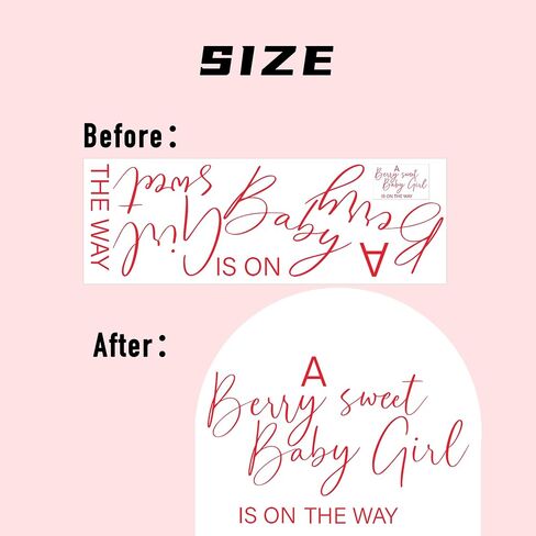 A Berry Sweet Baby Girl is on The Way Decal-Baby Shower Party Decorations,Berry Sweet Fruit Themed Children's First Birthday Party Supplies (red A Berry Sweet Baby) in Saudi Arabia