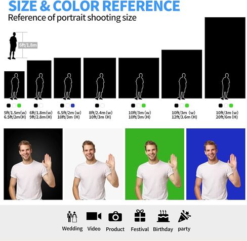 HEMMOTOP White Backdrop, 10x12 ft, Photography Background Screen | Polyester Fabric, Non Reflective, Seamless, Ideal for Photoshoot, Video Studio, Easter, Birthday, Baby Shower,Wedding Party in Saudi Arabia