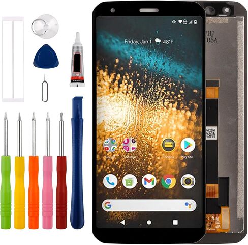 [New] Duotipa LCD Display Screen Digitizer Assembly Replacement for Cat S62 5.7" with Technical Repair Tools Kit-Black. in Saudi Arabia