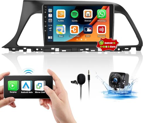 4G+64G 8 Core Android 13 Car Stereo for Hyundai Sonata 7 LF 2014-2017 Radio, 9" IPS Touch Screen Radio with Wireless CarPlay Android Auto, Bluetooth GPS WiFi 32EQ DSP FM RDS SWC + AHD Backup Camera in Saudi Arabia