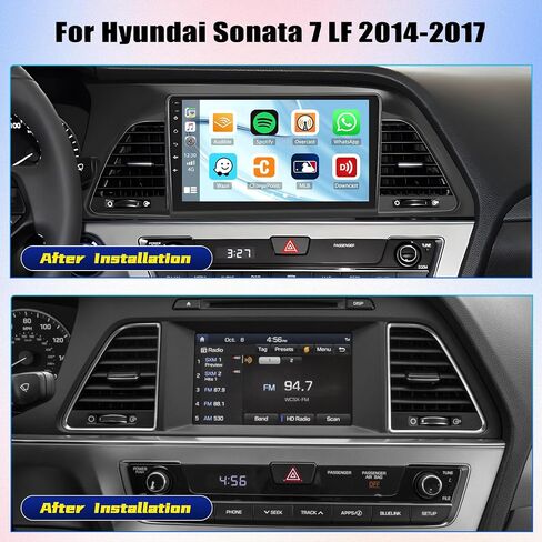 4G+64G 8 Core Android 13 Car Stereo for Hyundai Sonata 7 LF 2014-2017 Radio, 9" IPS Touch Screen Radio with Wireless CarPlay Android Auto, Bluetooth GPS WiFi 32EQ DSP FM RDS SWC + AHD Backup Camera in Saudi Arabia