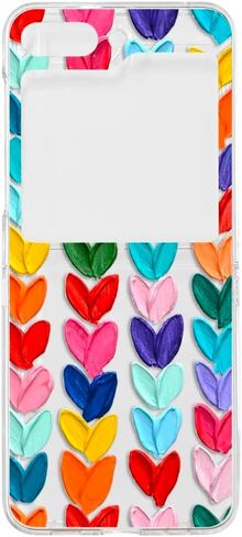 Compatible with Samsung Galaxy Z Flip 5 Case,Fun Pumpkin Pattern with Fall Leaves Design Cute Autumn Style PC Protective Clear Case (Pumpkin Pie) in Saudi Arabia