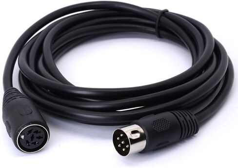 Midi Din 6 Pin Plug Connector Extension Cable, 6 Pin Din Male to Female Plug AV Adapter Audio Socket for Digital Audio (3 M / 9.8 FT) in Saudi Arabia