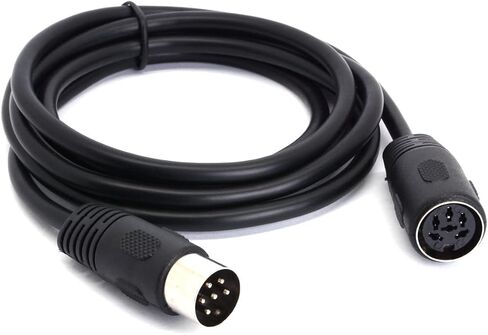 Midi Din 6 Pin Plug Connector Extension Cable, 6 Pin Din Male to Female Plug AV Adapter Audio Socket for Digital Audio (3 M / 9.8 FT) in Saudi Arabia