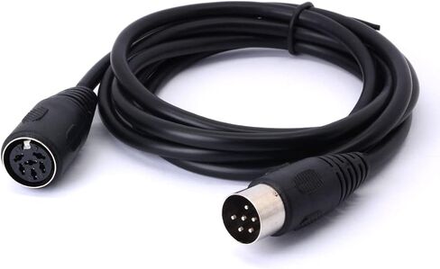 Midi Din 6 Pin Plug Connector Extension Cable, 6 Pin Din Male to Female Plug AV Adapter Audio Socket for Digital Audio (3 M / 9.8 FT) in Saudi Arabia