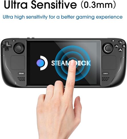 واقي شاشة من 3 قطع من amFilm لسطح البخار/سطح البخار OLED، زجاج مقسى، شفاف فائق الدقة، مصمم لسطح البخار 2021 و2022/Steam Deck OLED 2023 in Kuwait