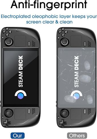 واقي شاشة من 3 قطع من amFilm لسطح البخار/سطح البخار OLED، زجاج مقسى، شفاف فائق الدقة، مصمم لسطح البخار 2021 و2022/Steam Deck OLED 2023 in Kuwait