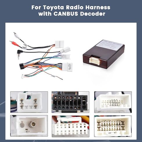 for Toyota Car Stereo JBL Harness Adapter, 16 Pin Wire Harness with Canbus Compatible with Toyota Camry Corolla Tundra RAV4 Highlander Vios Yaris Sienna Hilux Prado Fortuner in Saudi Arabia