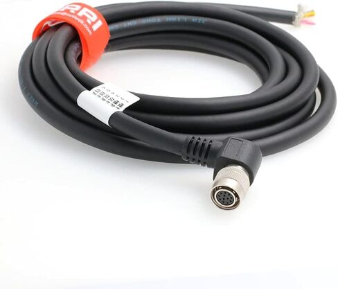 DRRI Right Angle Hirose 12Pin Female HR10A-10P-12S to Leadwires I/O Power Cable for Sony CCD Basler pilot Hitachi Panasonic Marshall Camera Aviator GigE (3M) in Saudi Arabia