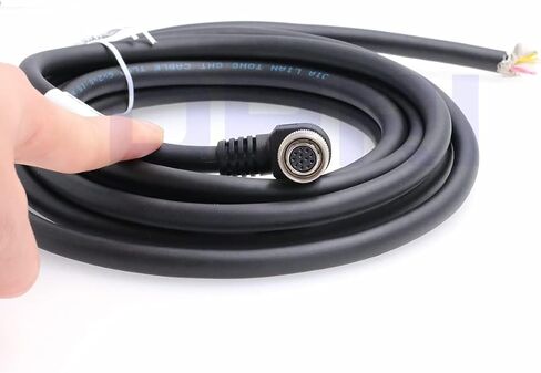 DRRI Right Angle Hirose 12Pin Female HR10A-10P-12S to Leadwires I/O Power Cable for Sony CCD Basler pilot Hitachi Panasonic Marshall Camera Aviator GigE (3M) in Saudi Arabia