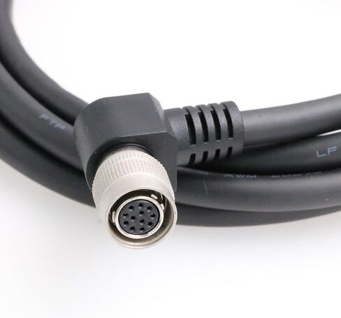 DRRI Right Angle Hirose 12Pin Female HR10A-10P-12S to Leadwires I/O Power Cable for Sony CCD Basler pilot Hitachi Panasonic Marshall Camera Aviator GigE (3M) in Saudi Arabia