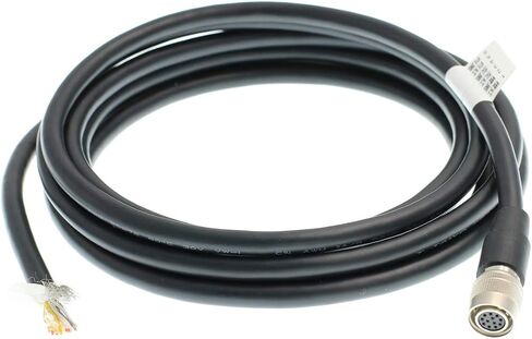 DRRI Right Angle Hirose 12Pin Female HR10A-10P-12S to Leadwires I/O Power Cable for Sony CCD Basler pilot Hitachi Panasonic Marshall Camera Aviator GigE (3M) in Saudi Arabia