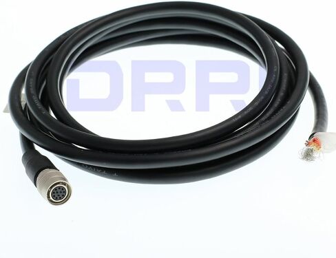 DRRI Right Angle Hirose 12Pin Female HR10A-10P-12S to Leadwires I/O Power Cable for Sony CCD Basler pilot Hitachi Panasonic Marshall Camera Aviator GigE (3M) in Saudi Arabia