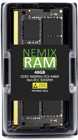 NEMIX RAM 32GB (2X16GB) DDR5 5600MHz PC5-44800 Non-ECC 262-PIN 1.1V 46-45-45 SODIMM وحدة ذاكرة الوصول العشوائي للكمبيوتر المحمول MS44800-618 in Saudi Arabia