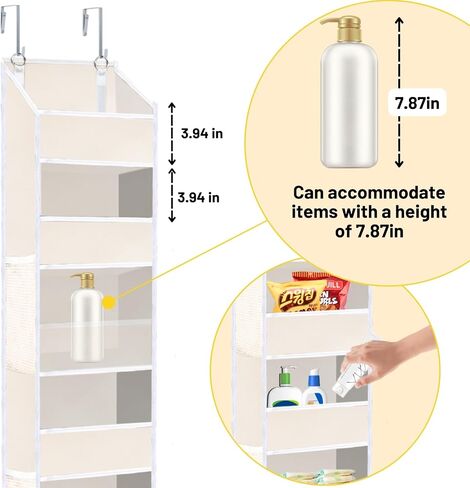 1 Pack Over the Door Organizer 7 Tiers, Closet Organizers and Storage for Bedroom, Weight Capacity of 50 lbs for Back of Door Organizers,Door Hanging Organizer for Closet,Diaper Organizer,Toy Storage in Saudi Arabia