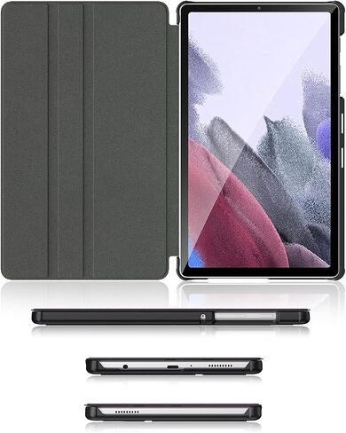حافظة Soke Galaxy Tab A7 Lite 2021 مقاس 8.7 بوصة، حافظة قابلة للطي مقاومة للصدمات، زوايا رؤية متعددة، غطاء خلفي صلب من البولي كربونات لجهاز Samsung Galaxy Tab A7 Lite Tablet [SM-T225/T220/T227]، أسود in Saudi Arabia
