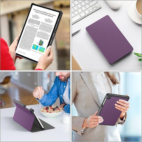 حافظة Soke Galaxy Tab A7 Lite 2021 مقاس 8.7 بوصة، حافظة قابلة للطي مقاومة للصدمات، زوايا رؤية متعددة، غطاء خلفي صلب من البولي كربونات لجهاز Samsung Galaxy Tab A7 Lite Tablet [SM-T225/T220/T227]، أسود in Saudi Arabia