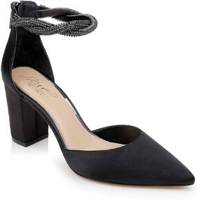 Jewel Badgley Mischka Tinsley Pointed Toe Block Heel Pumps