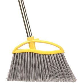 3 Pack Outdoor Broom for Floor Cleaning,Heavy Duty Broom with Stiff Bristles,Commercial Angle Broom with Long Handle,Sweeping Broom for Patio,Garage, Deck, Lobby, Courtyard