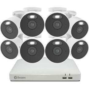Swann Home DVR Security System with 1TB, 8 Channel 8 Camera, 1080P HD Video, Indoor Outdoor Surveillance CCTV, Color Night Vision, Heat Motion Detection