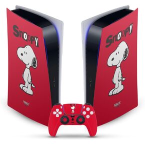 Head Case Designs Officially Licensed Peanuts Snoopy Character Graphics Vinyl Faceplate Gaming Skin Decal Compatible with Sony PlayStation 5 PS5 Digital Edition Console and DualSense Controller